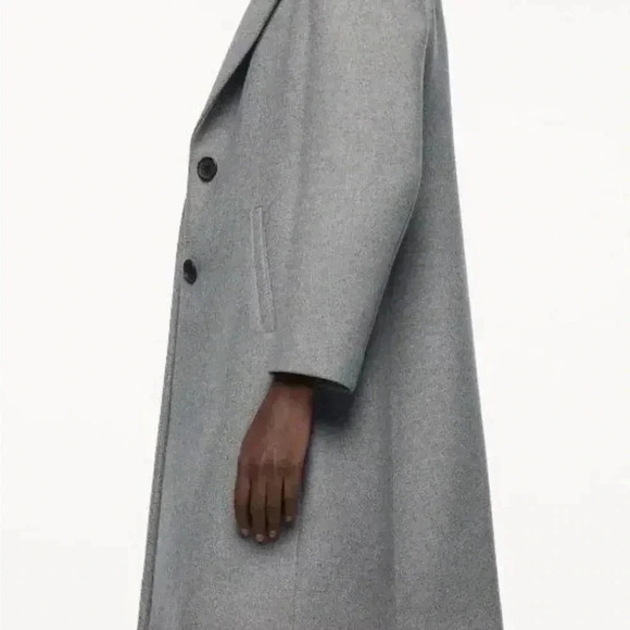 ZARA NEW TWO BUTTON WOOL BLEND COAT GRAY WOMENS SIZE XS JACKET TWO BUTTON - Picture 6 of 12